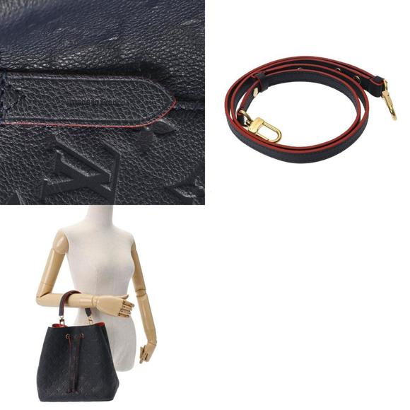 LOUIS VUITTON Monogram Empreinte Neo Noe Marine Rouge M45306 Women's Leather ... - Picture 12 of 12